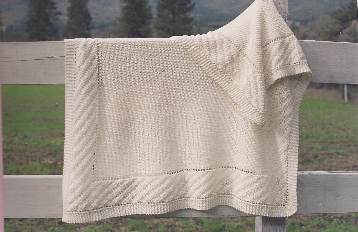 Prairie Blanket for Baby - Oat Couture Natural Kitting - BB208
