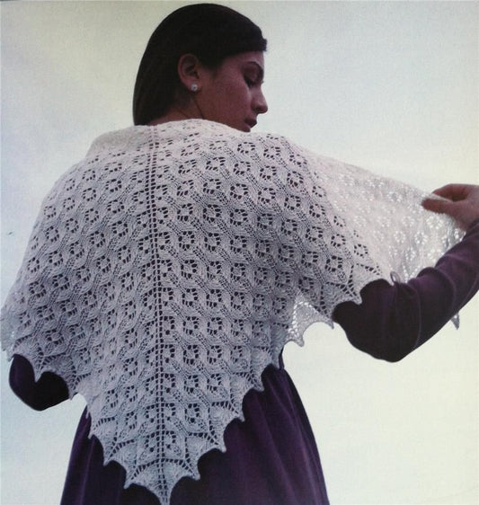 Fiber Trends Angel Lace Shawl Knitting Pattern S-2018