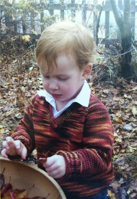 Children's V Neck Down Pullover - Knitting Pure & Simple Knitting Pattern No. 293 Pattern Only