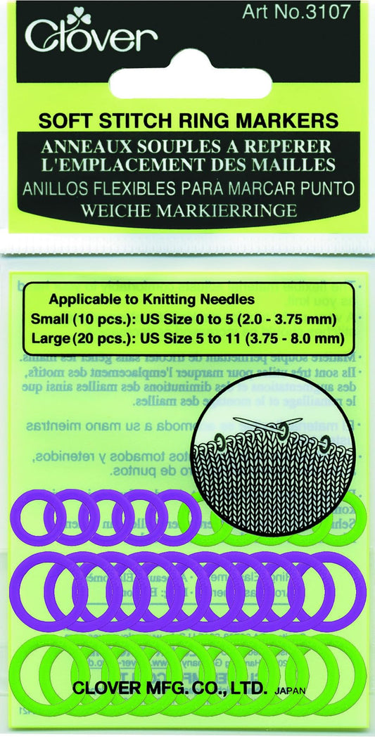Clover Soft Stitch Ring Markers (3107)