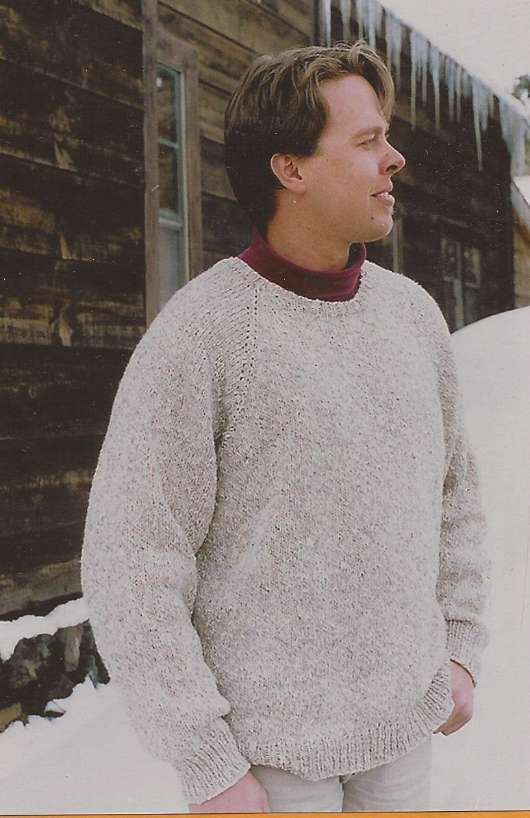 NeckDown Pullover for Men - Knitting Pure & Simple Knitting Pattern No. 991 Pattern Only