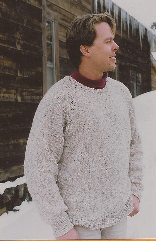 NeckDown Pullover for Men - Knitting Pure & Simple Knitting Pattern No. 991 Pattern Only