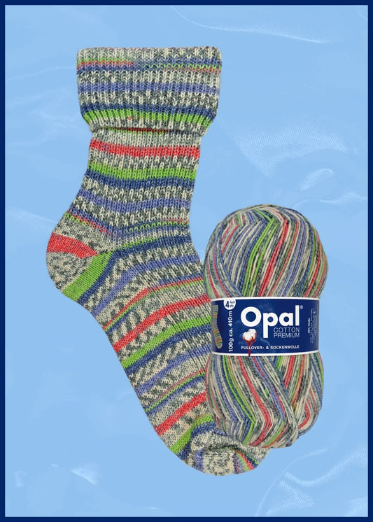 Opal Cotton Premium 9842 Mountain Flowers Sock Yarn