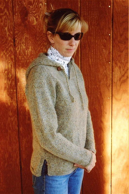 Neck Down Hooded Tunic for Women - Knitting Pure & Simple Pattern #244