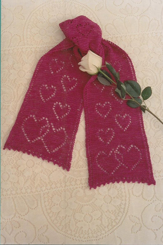Fiber Trends Falling in Love Scarf Knitting Pattern AC-40