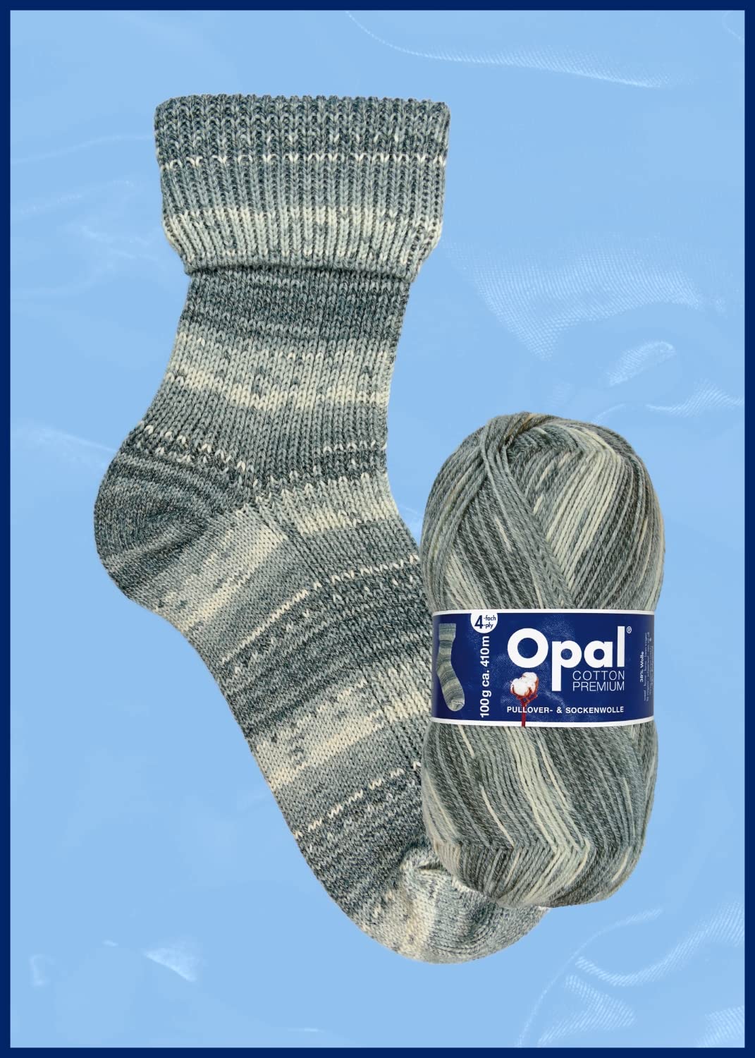 Opal Cotton Premium 9847 Savory Olive Sock Yarn