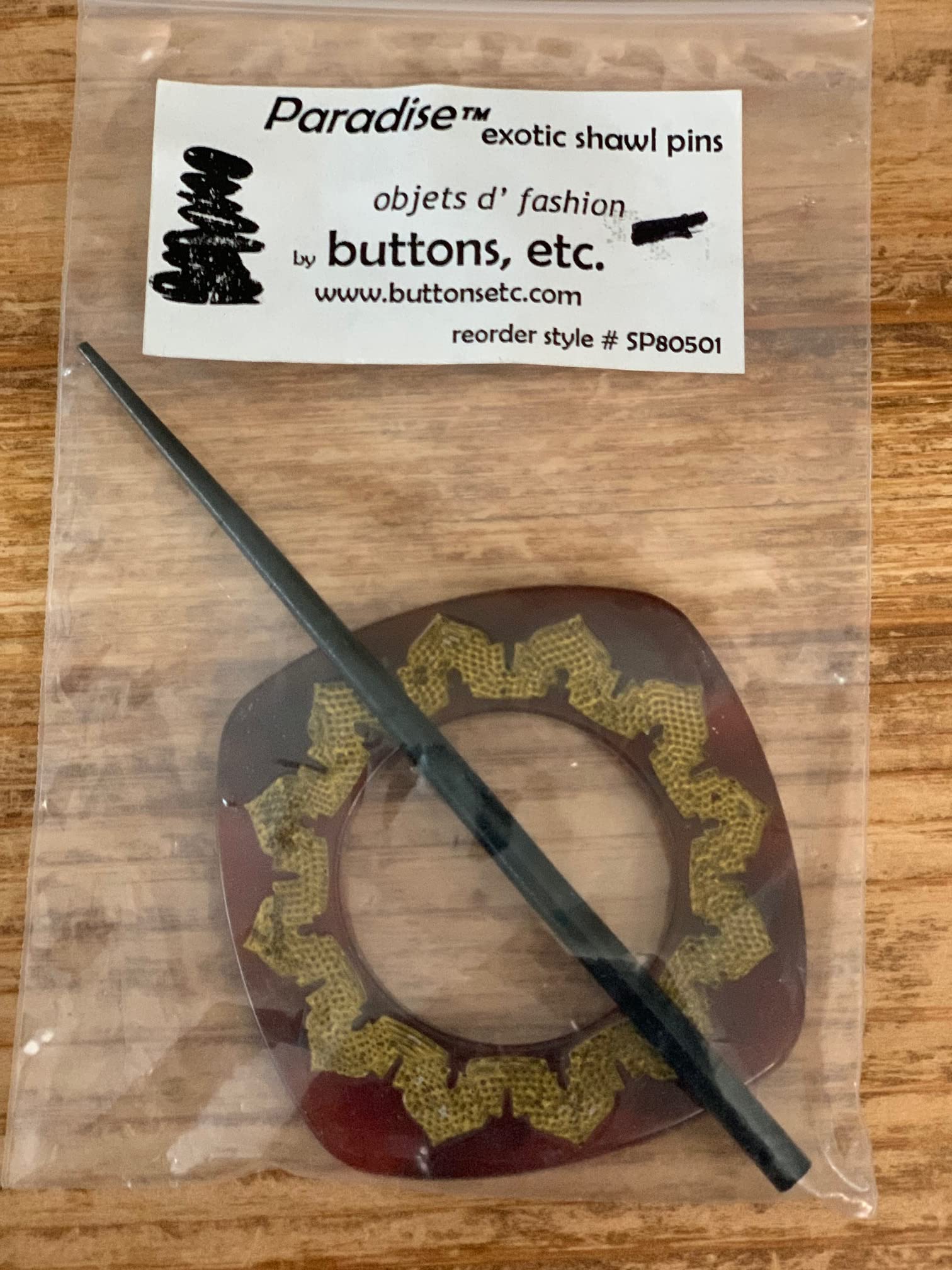 Paradise Shawl Pin #80501 by Buttons, etc
