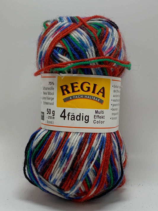 Regia 4ply Multi Effekt Color 5384 Red Blue Green Multi