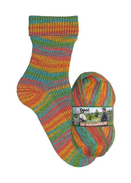 Opal Schafpate IX Sock Yarn (9414 Fernweh)
