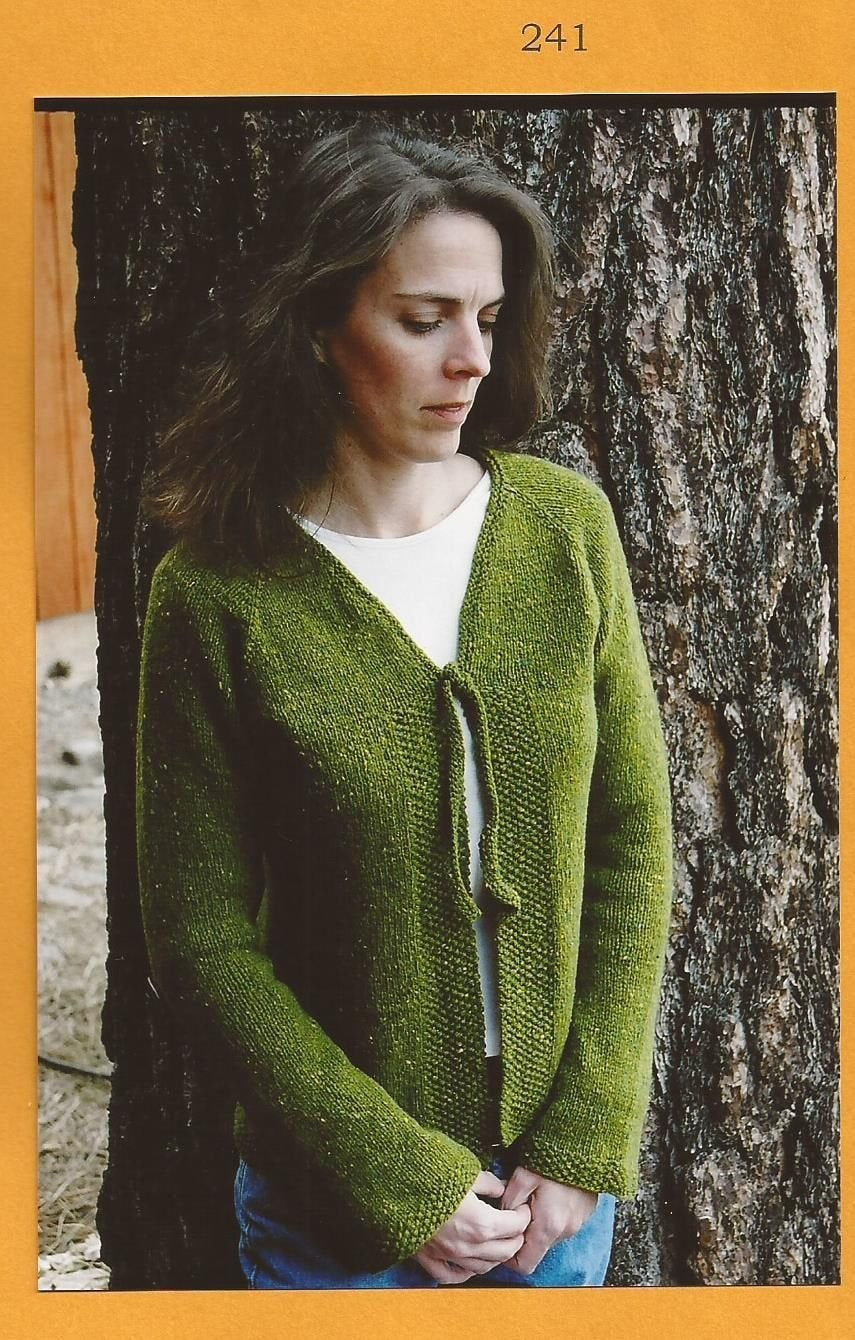 Knitting Pure & Simple Knitting Pattern 241 Neckdown V Neck Shaped Cardigan