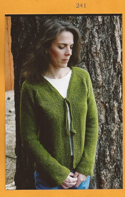 Knitting Pure & Simple Knitting Pattern 241 Neckdown V Neck Shaped Cardigan