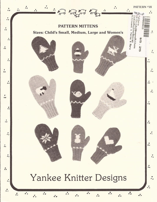 Yankee Knitter Designs Knitting Pattern #18 Mittens