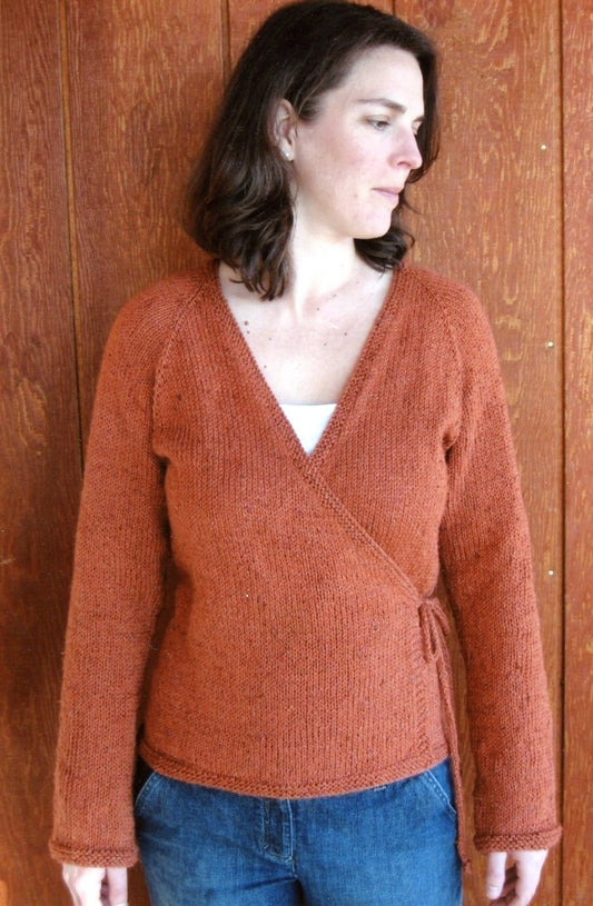Knitting Pure & Simple Knitting Pattern 263 Womens NeckDown Wrap Cardigan
