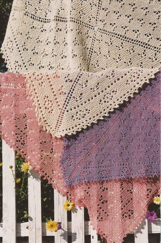 Fiber Trends The Butterfly Garden Scarf, Shawl or Throw Knitting Pattern S-2005