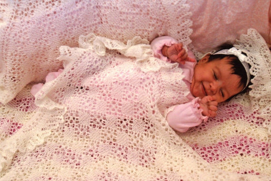 Diamonds for Rhiannon Baby Blanket - Fiber Trends Knitting Pattern CH-46