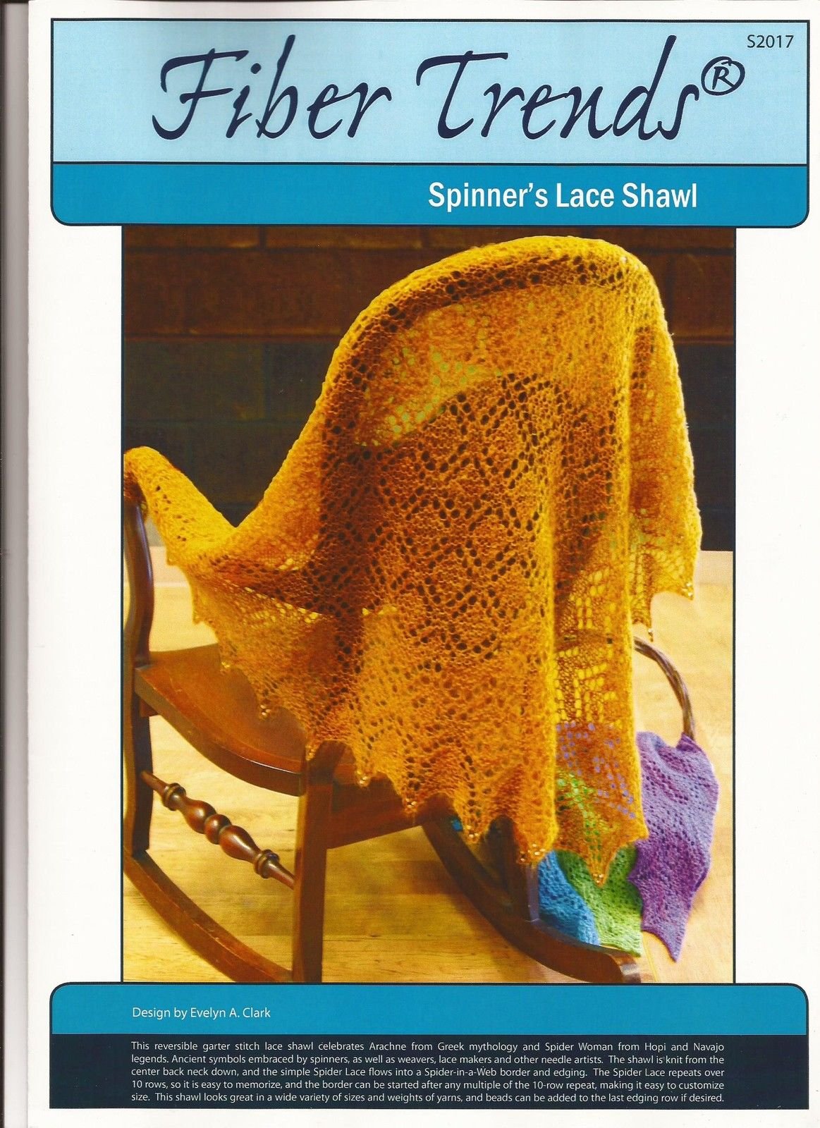 Fiber Trends Spinner's Lace Shawl Knitting Pattern S-2017