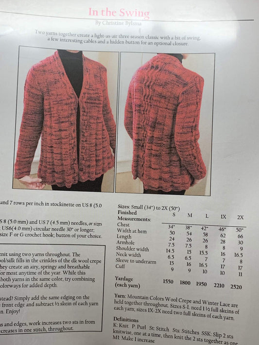 in The Swing Cardigan Pattern by Mountain Colors