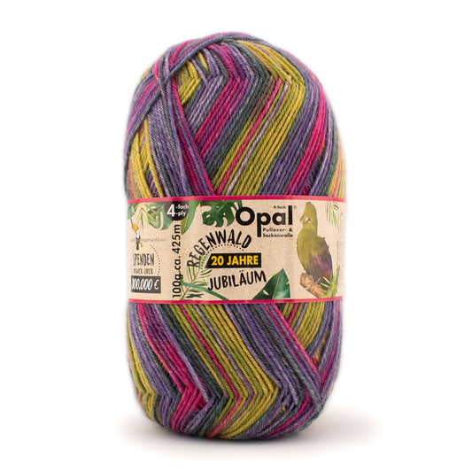 Opal Rainforest 10 Sock Yarn - Color 8467 Kongo Sally: Opal Regenwald X - 10 Jahre