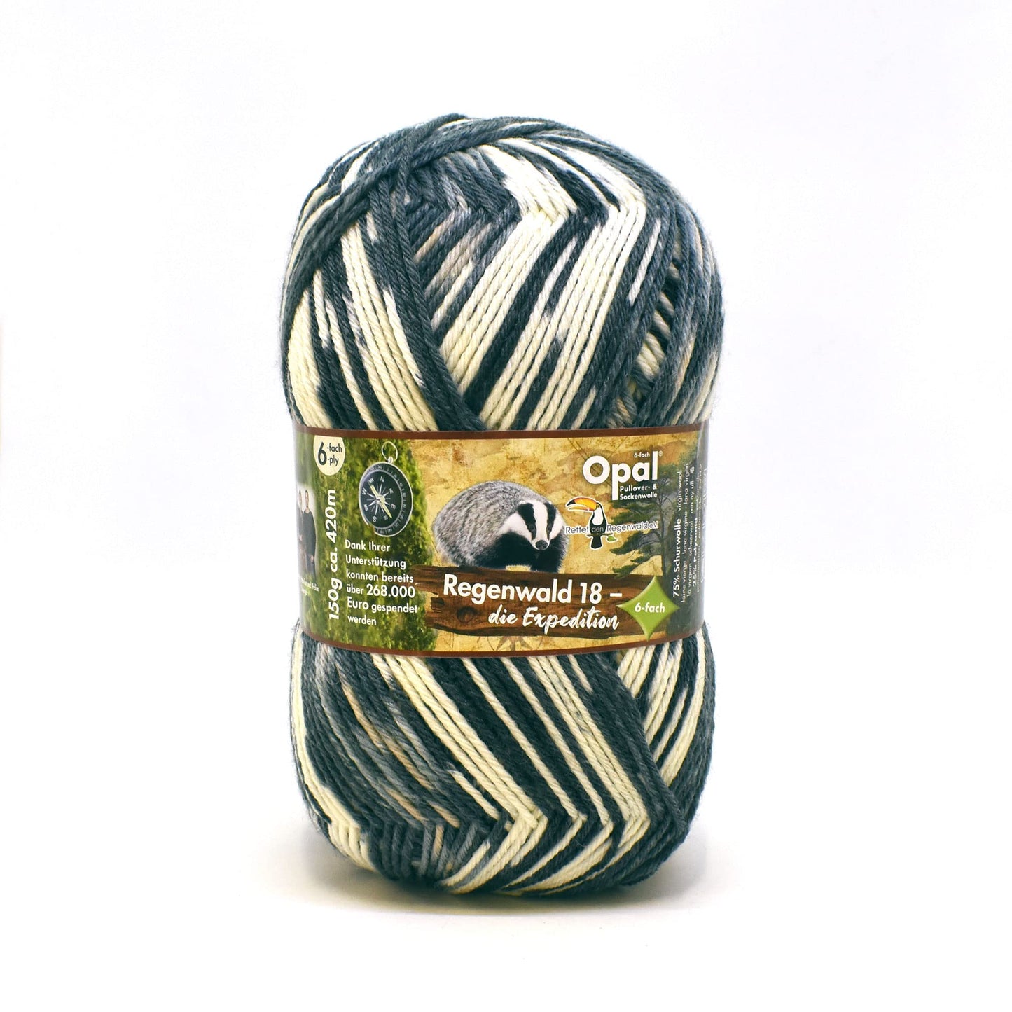 Opal 6ply sock yarn Rainforest #11216 Cook Karen