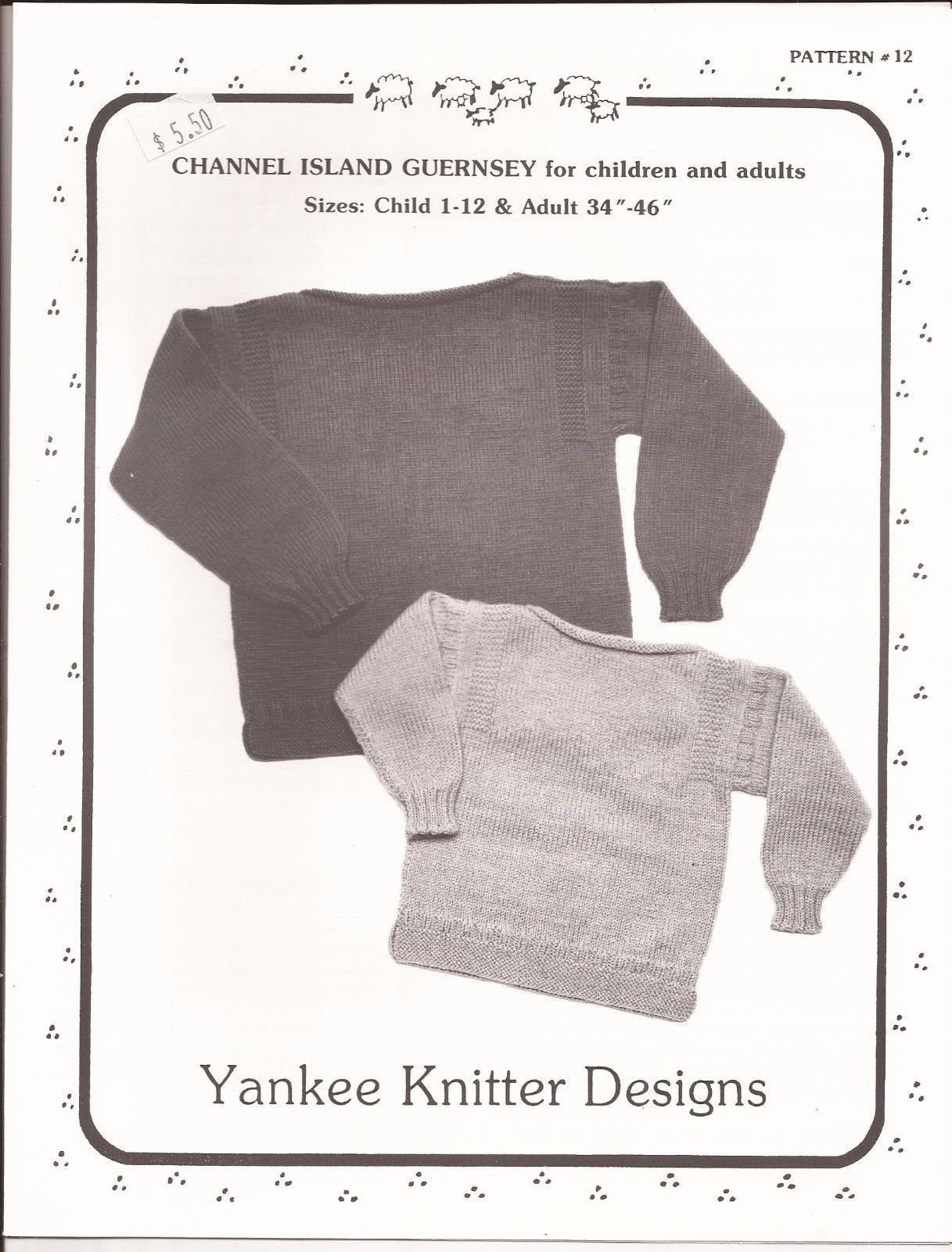 Yankee Knitter Designs Pattern 12 Channel Island Guernsey