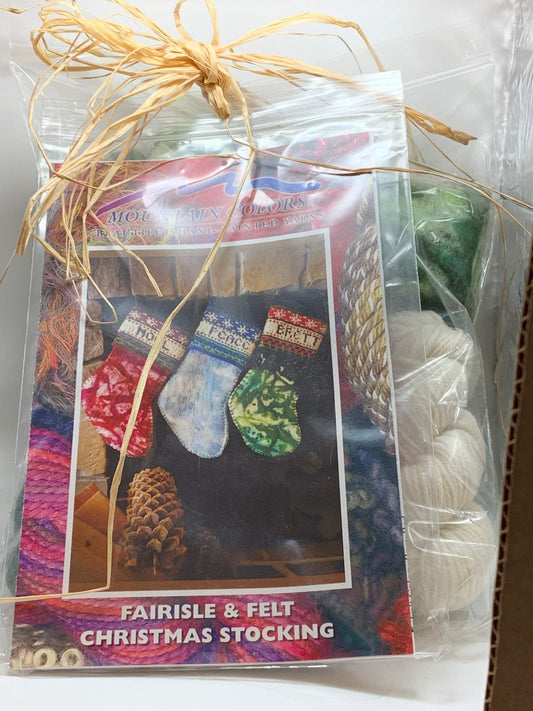 MCFairIsle&FeltStockingRED