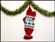 Merry Chris-Fish Christmas Stocking Pattern FSP2 Fiber Space