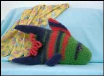 Felted Fish Pajama Bag & Pillow FSP41 Fiber Space