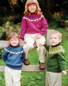 Sheep Go Round, Too! Fair Isle Pullover Pattern FTCH35x Fiber Trends