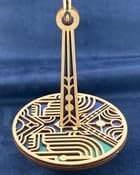 Lemonwood Mini Minder Wrist Yarn Holder Art Deco, Brown
