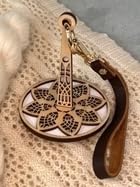 Lemonwood Mini Minder Wrist Yarn Holder Namaste & Lace, Brown