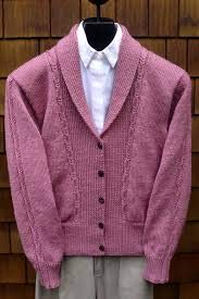 Mari MS191 Women's Cabled Shawl Collar Cardigan Pattern