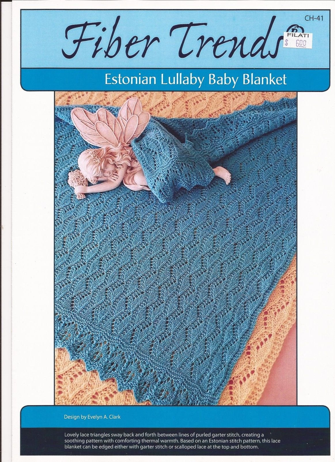 Estonian Lullaby Baby Blanket Fiber Trends Knitting Pattern CH-41