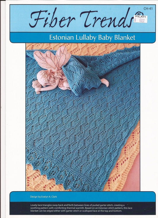 Estonian Lullaby Baby Blanket Fiber Trends Knitting Pattern CH-41