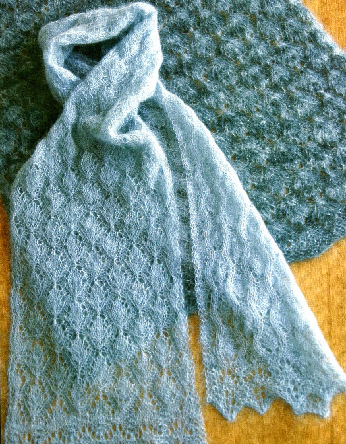 Cocoon Lace Scarf or Wrap - Fiber Trends Knitting Pattern AC73