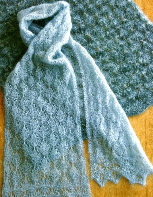 Cocoon Lace Scarf or Wrap - Fiber Trends Knitting Pattern AC73