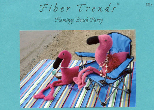 Flamingo Beach Party - Fiber Trends Knitting and Felting Pattern 221x