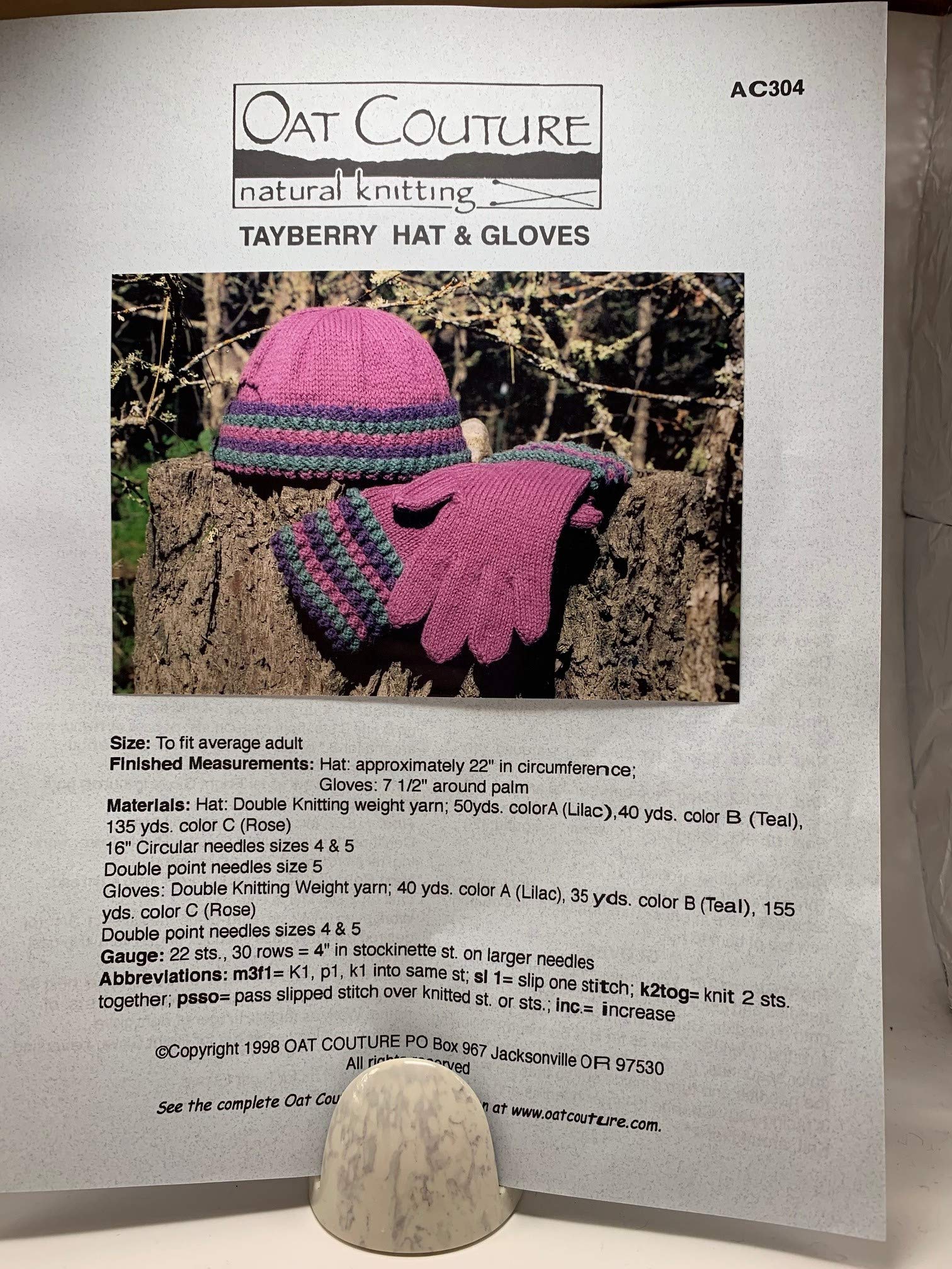 AC304 Oat Couture Pattern Tayberry Hat & Gloves