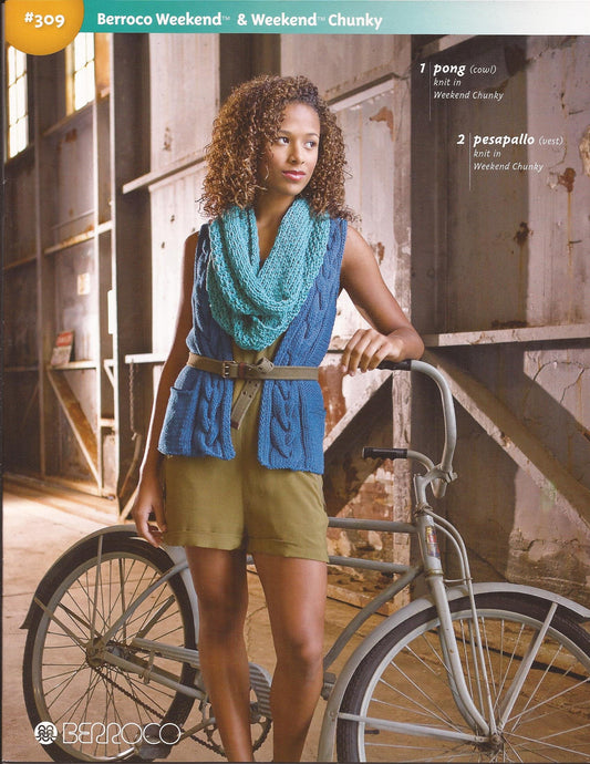 Berroco Book 309 Weekend and Weekend Chunky knitting pattern book cover