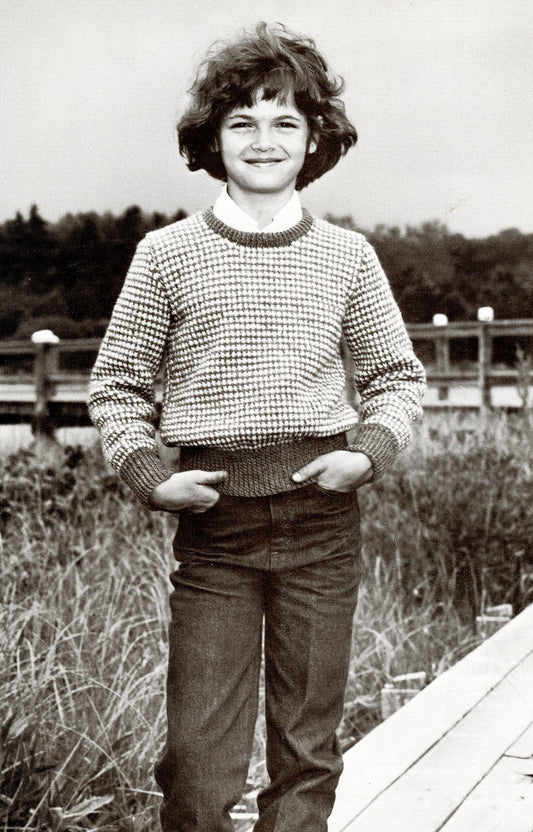 A Straker Classic Design Knitting Pattern #C757-P Eye of The Partridge Pullover - Children