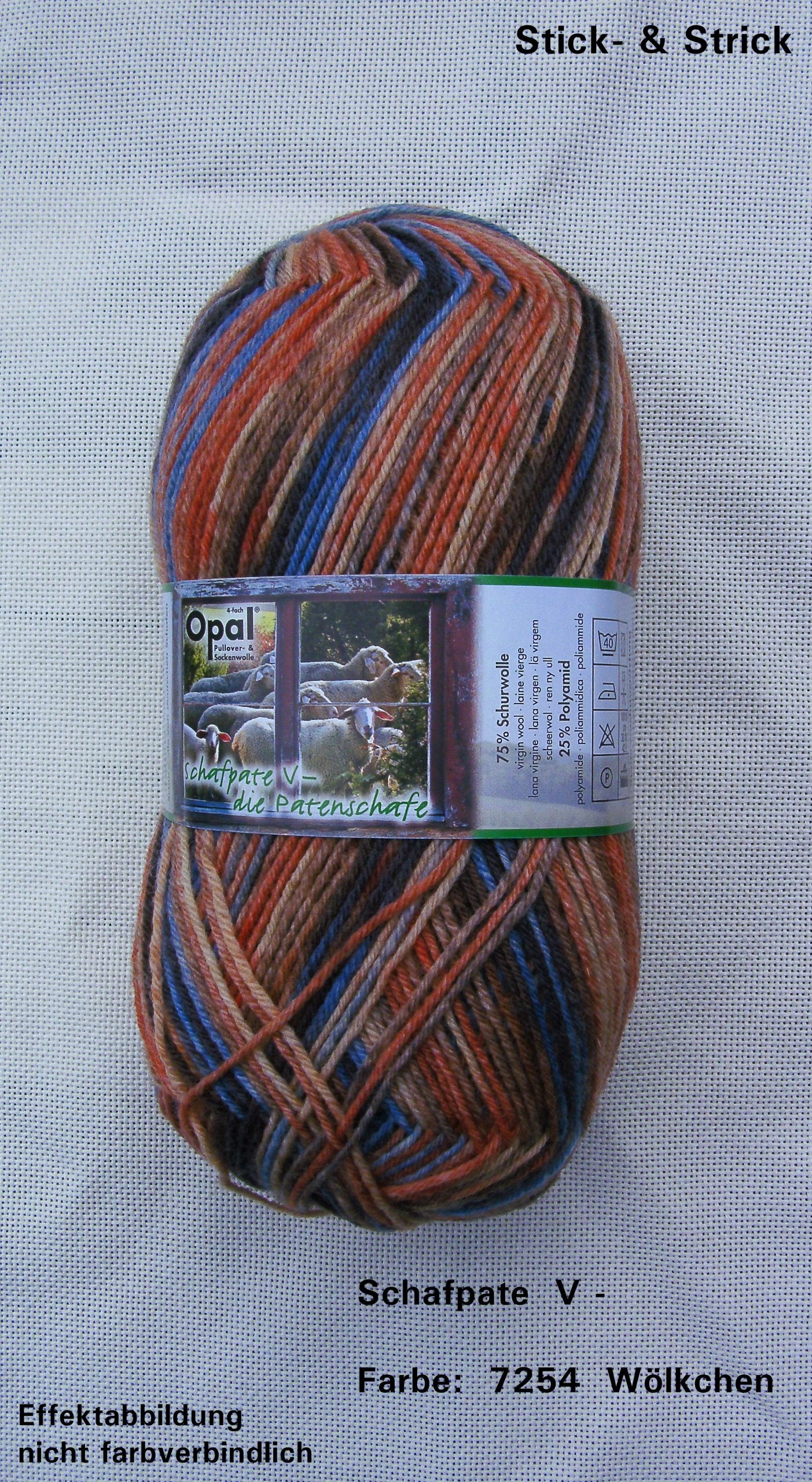 Opal Schafpate Yarn: Wolkchen, 7254
