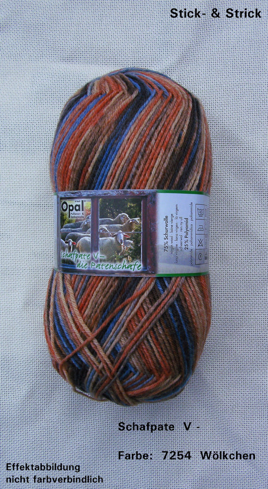 Opal Schafpate Yarn: Wolkchen, 7254