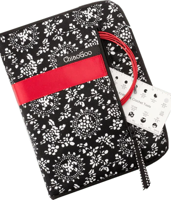 ChiaoGoo Twist Red Lace 5-Inch Complete 7500-C Interchangeable Circular Knitting Needle Set, Sizes US 2, 3, 4, 5, 6, 7, 8, 9, 10, 10.5, 11, 13, 15 with 6 Cords with Project Bag