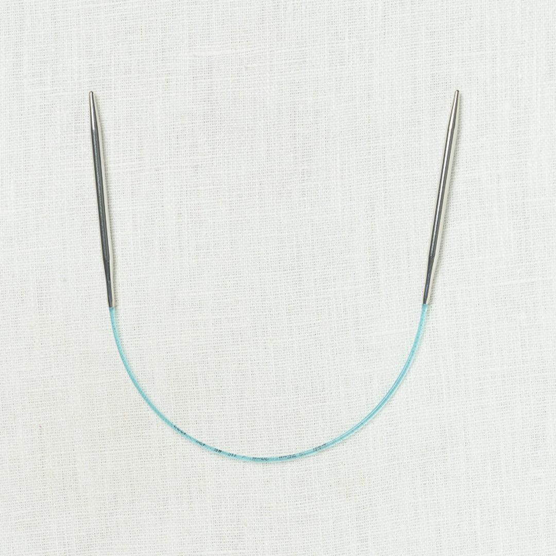 addi nickel-plated circular knitting needle with blue cord