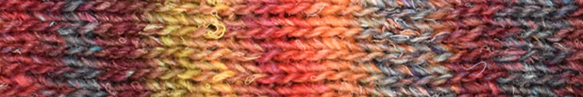 Noro Silk Garden 341 Plum, Mustard, Tomato & Tangerine