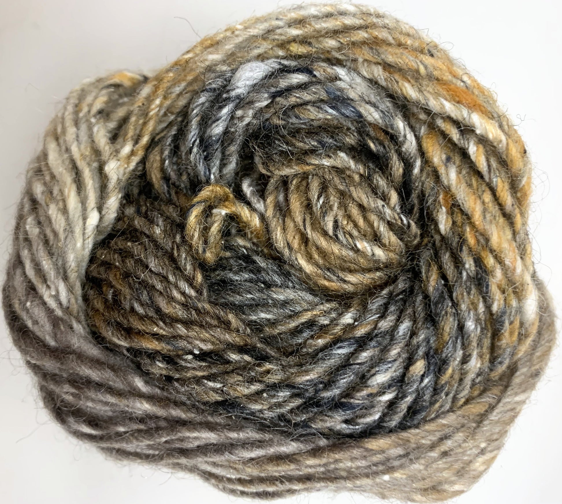 Noro Silk Garden 267 Taupe & Black — yarn texture close up