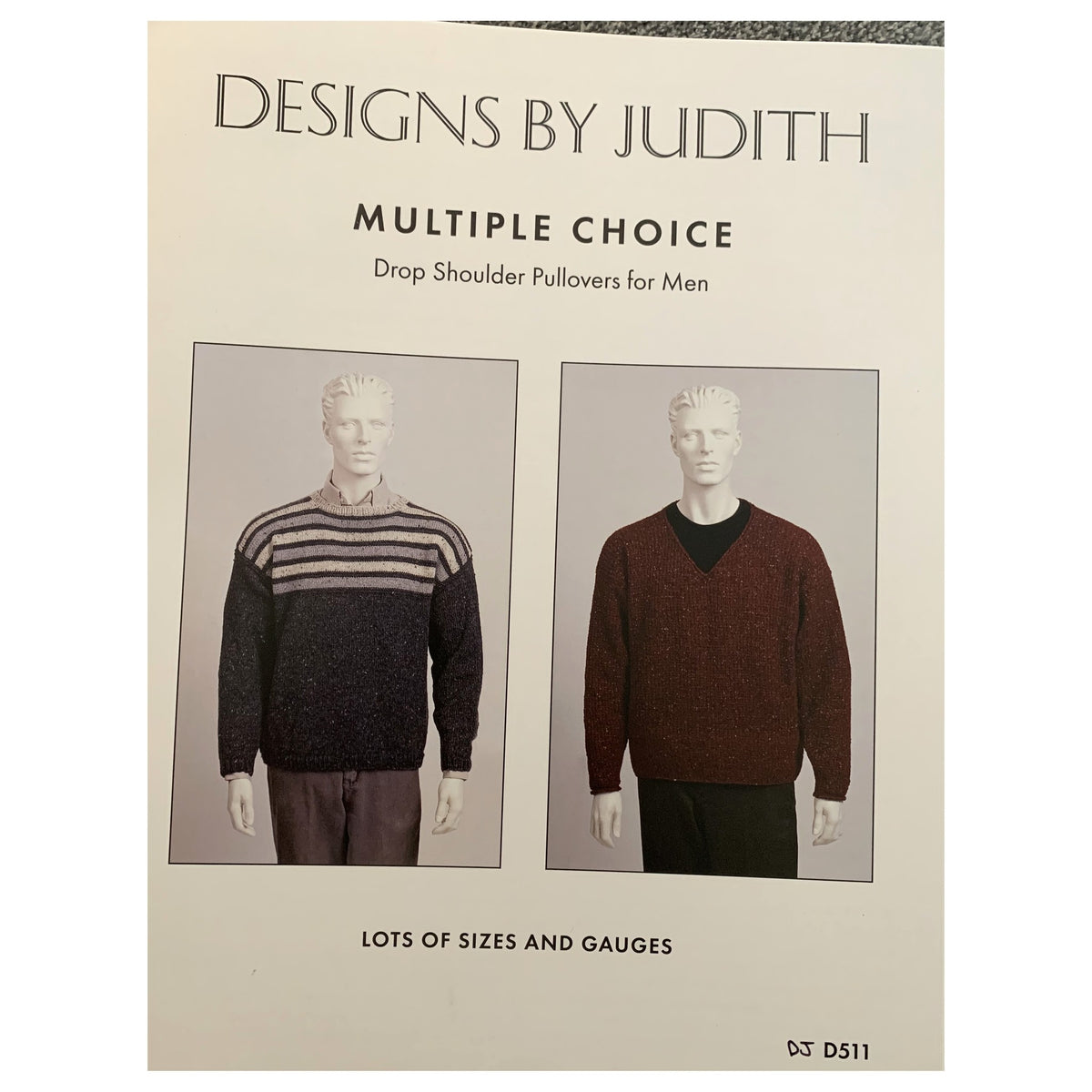 Designs by Judith D511 Multiple Choice drop shoulder pullovers for men