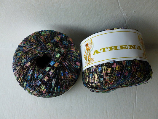Athena 33 Red Blue Yellow (KFI Solaris) ladder ribbon yarn