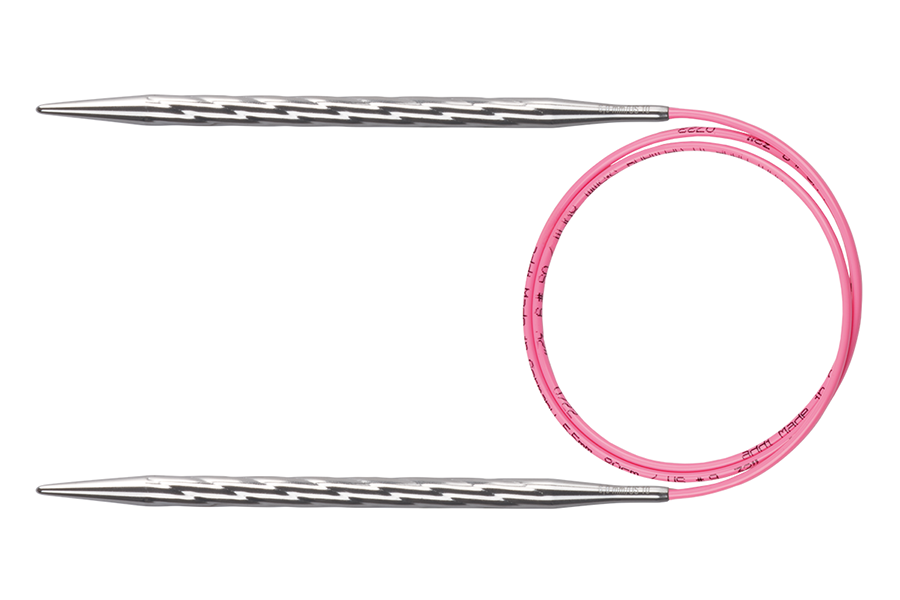 addi Ewenicorn Rocket circular knitting needle with pink cord