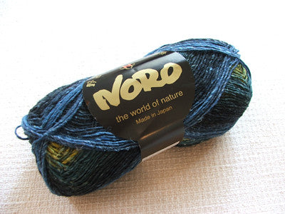 Noro Silk Garden Sock S252 Black, Lime & Blue