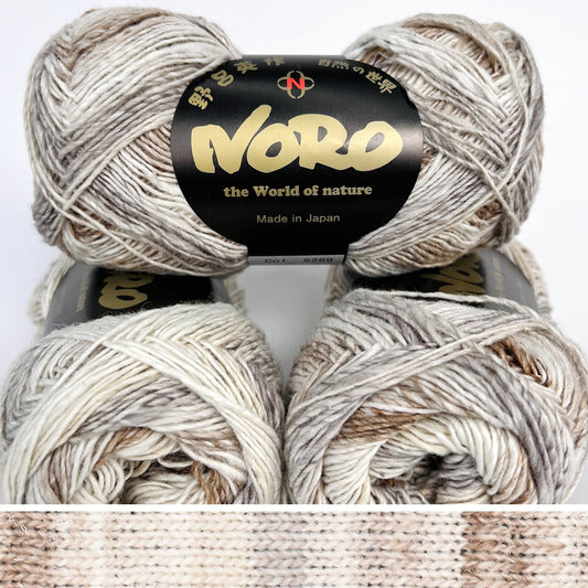 Noro Silk Garden Sock S269 Cream, Tan & Grey